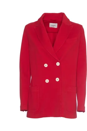 Circolo Jassen, Dames, Rood, L, Katoen, Tomaten Double-Breasted Blazer