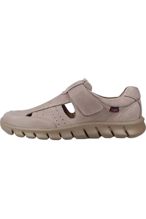 CallagHan Schoenen, Heren, Bruin, 42 EU, Platte Sandalen met Klittenbandsluiting
