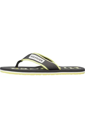 Tommy Hilfiger Schoenen, Heren, Grijs, 42 EU, Beach Patch Flip Flops