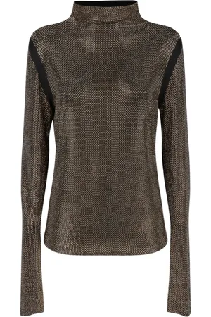Patrizia Pepe Tops, Dames, Zwart, L, Pailletten, Nera T-Shirt