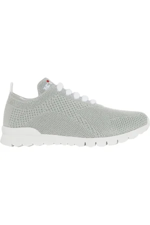 Kiton Schoenen, Dames, Grijs, 40 EU, Blauwe Gebreide Sneakers met Uniek Design