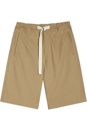 Jil Sander Korte broeken, Heren, , M, Katoen, Shorts met riemdetail en elastische band van katoen