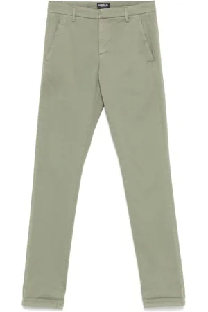 Dondup Broeken, Heren, Groen, W35, Katoen, Groene katoenen broek voor mannen