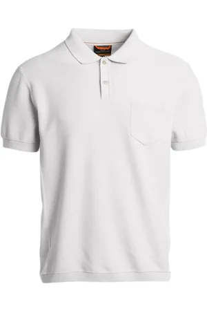 Parajumpers Tops, Heren, Grijs, M, Katoen, Katoenen Gebreid Poloshirt