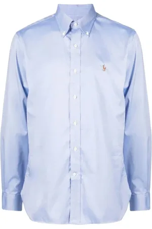 Ralph Lauren Overhemden, Heren, Blauw, S, Katoen, Lange Mouwen Overhemd