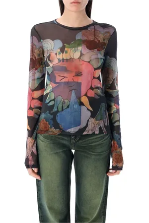 OUR LEGACY Tops, Dames, Veelkleurig, M, Print Mesh Top