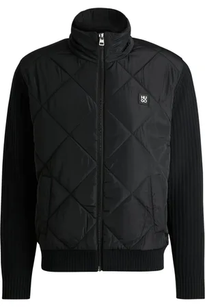 HUGO BOSS Jassen, Heren, Zwart, M, Wol, Stijlvol Vest