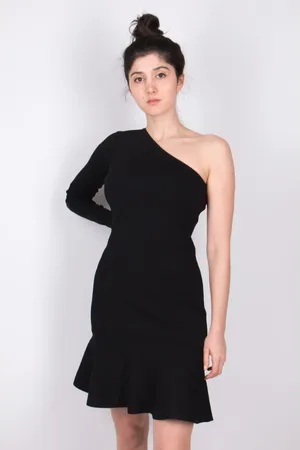 J.W.Anderson Kleedjes, Dames, Zwart, M, One Sleeve Mini Jurk