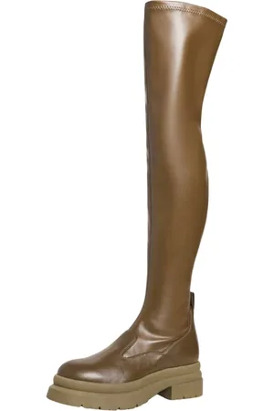 J.W.Anderson Schoenen, Dames, Bruin, 39 EU, Leer, Militaire Groene Hoge Laarzen