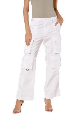 Masons Broeken, Dames, Wit, 3Xs, Katoen, Witte Cargo Broek voor Vrouwen