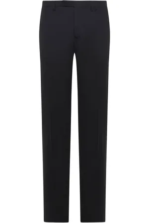 Boglioli Broeken, Heren, Zwart, 2Xl, Wol, Zwarte 100% zuivere wollen broek