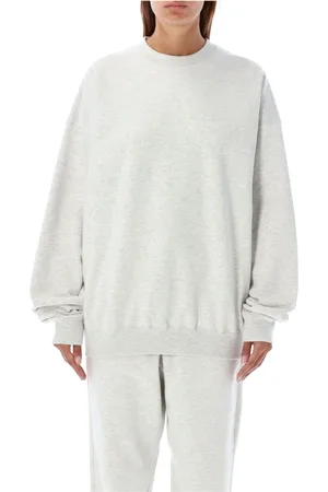 Y-3 Sweatshirts & Hoodies, Dames, Grijs, M, Katoen, Brushed Terry Crew Sweatshirt
