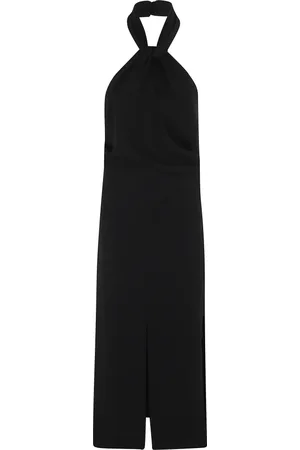 IRO Kleedjes, Dames, Zwart, S, Polyester, Zwarte Jurk met Kruisrug en Rits