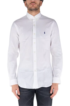 Ralph Lauren Overhemden, Heren, Wit, S, Katoen, Regular Shirt