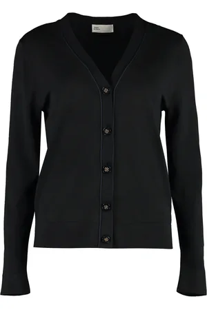 Tory Burch Truien, Dames, Zwart, L, Wol, Zijden Wolmix Cardigan