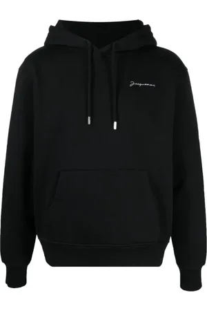 Jacquemus Sweatshirts & Hoodies, Heren, Zwart, S, Katoen, Geborduurde Hoodie Sweater