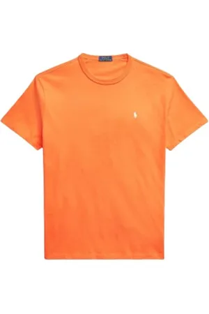 Ralph Lauren Tops, Heren, Oranje, M, Katoen, Katoenen T-shirt Regular Fit