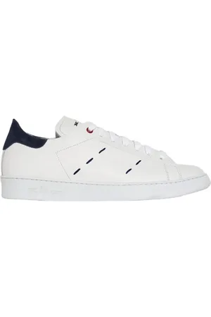 Kiton Schoenen, Heren, Wit, 41 EU, Leer, Witte leren lage sneakers