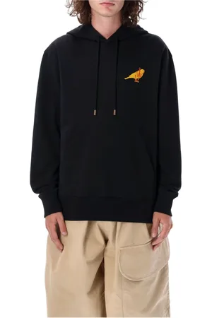 J.W.Anderson Sweatshirts & Hoodies, Heren, Zwart, M, Katoen, Canary Embroidery Hoodie