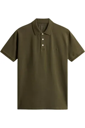 Woolrich Tops, Heren, Groen, L, Katoen, Klassiek poloshirt voor de zomer