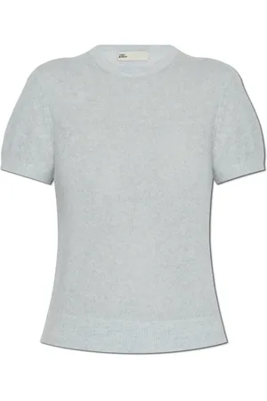 Tory Burch Truien, Dames, Blauw, S, Leer, Cashmere Top