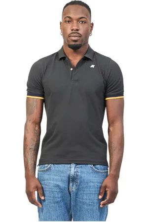 K-Way Tops, Heren, Zwart, M, Katoen, Stretch Katoen Polo Shirt Vincent