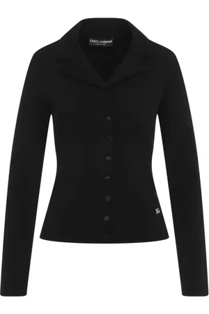 Dolce & Gabbana Jassen, Dames, Zwart, S, Polyester, Zwarte Blazer Elegante Stijl Dameskleding