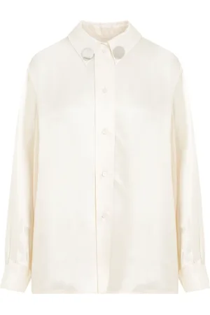 Jil Sander Blouses & Shirts, Dames, , S, Satijn, Viscose Blouse