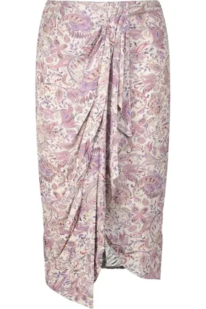 Isabel Marant Rokken, Dames, Veelkleurig, L, Paisley Draped Midi Rok