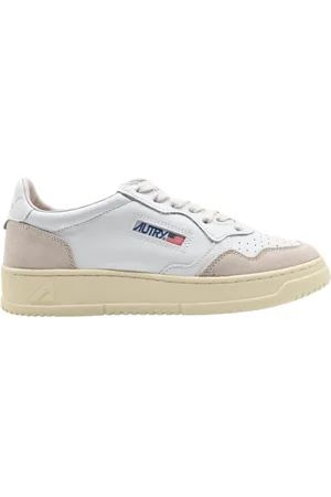 Autry Schoenen, Heren, Veelkleurig, 40 EU, Suède, Lage Leren/Suède Sneakers Wit