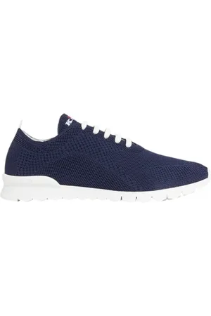 Kiton Schoenen, Heren, Blauw, 44 EU, Katoen, Cotton Blend Sneakers