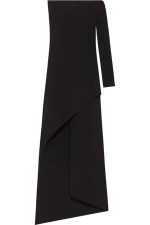 Courrèges Kleedjes, Dames, Zwart, S, Zwarte Asymmetrische Mouw Jurk
