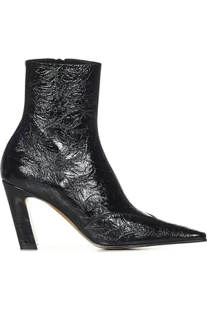 Khaite Schoenen, Dames, Zwart, 40 EU, Leer, Zwarte leren laarzen met rits