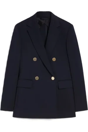 Max Mara Jassen, Dames, Blauw, XS, Viscose Jassen en Blazers