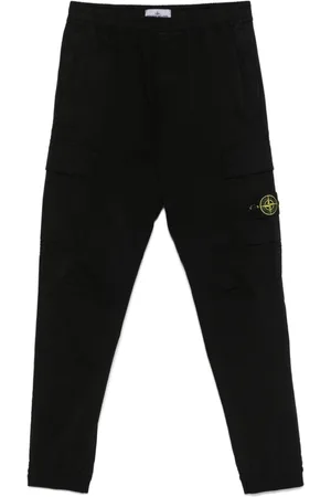 Stone Island Broeken, Heren, Zwart, W34, Katoen, Cuffed Combat Broek