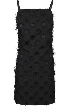 Msgm Kleedjes, Dames, Zwart, 2Xs, Katoen, Zwarte Jurk Comfort Stijl Silhouet