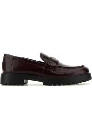Tory Burch Schoenen, Dames, Rood, 38 1/2 EU, Leer, Bordeauxleren loafers
