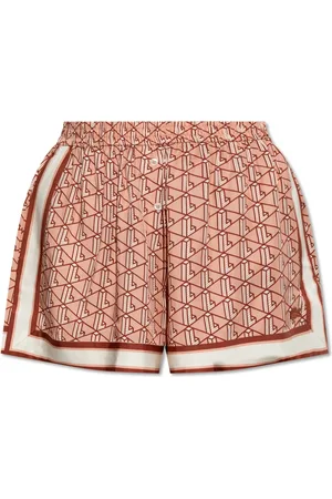Lacoste Korte broeken, Dames, Roze, S, Monogram shorts