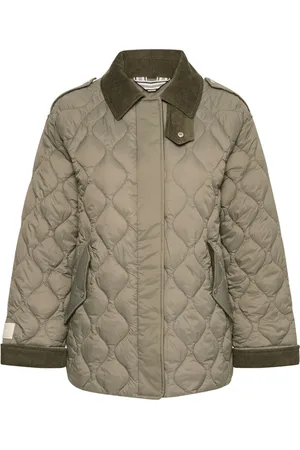 Part Two Jassen, Dames, Groen, 2Xl, Quilted Jacket Smokey Olive