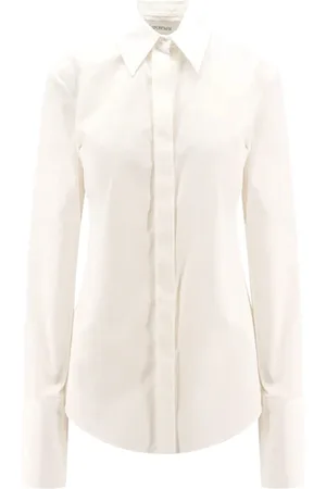 Sportmax Blouses & Shirts, Dames, Wit, M, Katoen, Stijlvolle Shirt voor Mannen en Vrouwen