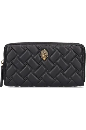 Kurt Geiger Accessoires, Dames, Zwart, ONE Size, Leer, Eagle Zip Around Portemonnee