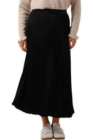 Y.A.S Rokken, Dames, Zwart, XS, Katoen, Yasceline HW Midi Rok