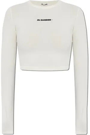 Jil Sander Tops, Dames, , M, Swim Top met Geprint Logo