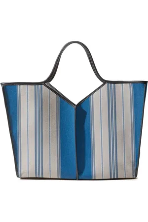 Hereu Tassen, Dames, Veelkleurig, ONE Size, Gestreepte Calella Vierkante Stijl