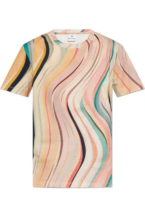 Paul Smith Tops, Dames, Veelkleurig, M, Katoen, Nieuw swirl katoenen T-shirt