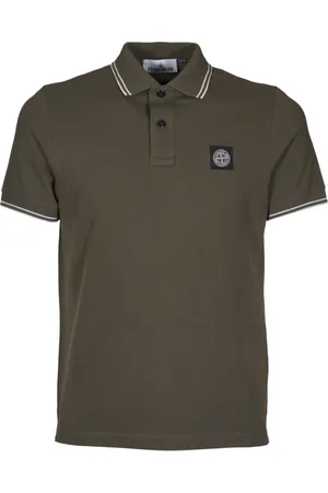 Stone Island Tops, Heren, Groen, L, Katoen, Polo Shirt