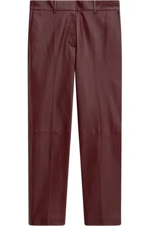Joseph Broeken, Dames, Rood, L, Leer, Leren Stretch Broek