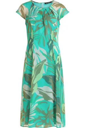 Betty Barclay Kleedjes, Dames, Groen, XL, Chiffon, Feminien Chiffonjurk