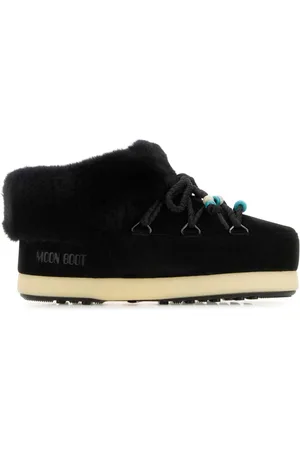 Moon Boot Schoenen, Dames, Zwart, 37 EU, Suède, Suède Kralen Muiltjes