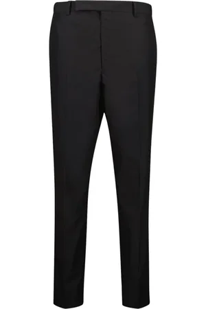 Prada Broeken, Heren, Zwart, S, Katoen, Slim-Fit Katoenen Broek